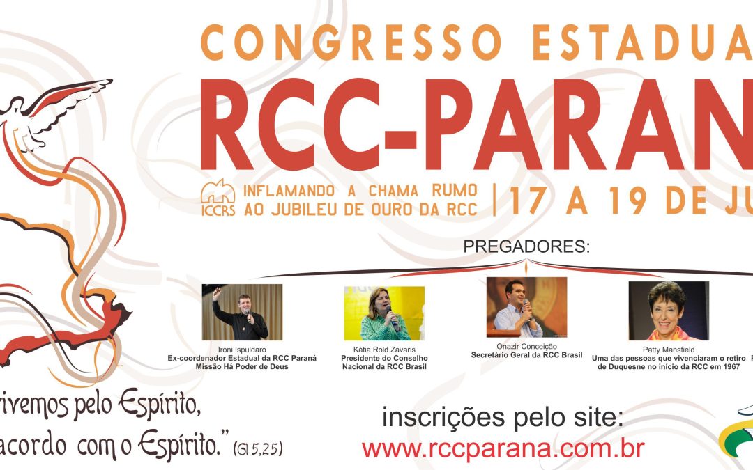 Pregadores confirmados no Congresso Estadual da RCCPR